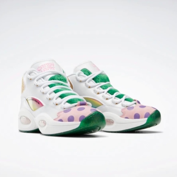 NWT REEBOK MEN'S CANDY LAND QUESTION MID BASKETBALL SHOES SIZE 9 - Picture 4 of 16